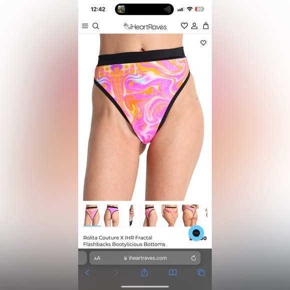 IHeartRaves/Rolita Couture Fractal Flashback Bootylicious Bottoms - Picture 1 of 5